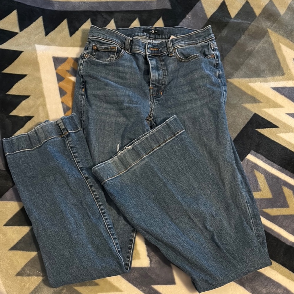 7 For All Mankind High Rise Jeans - Blue